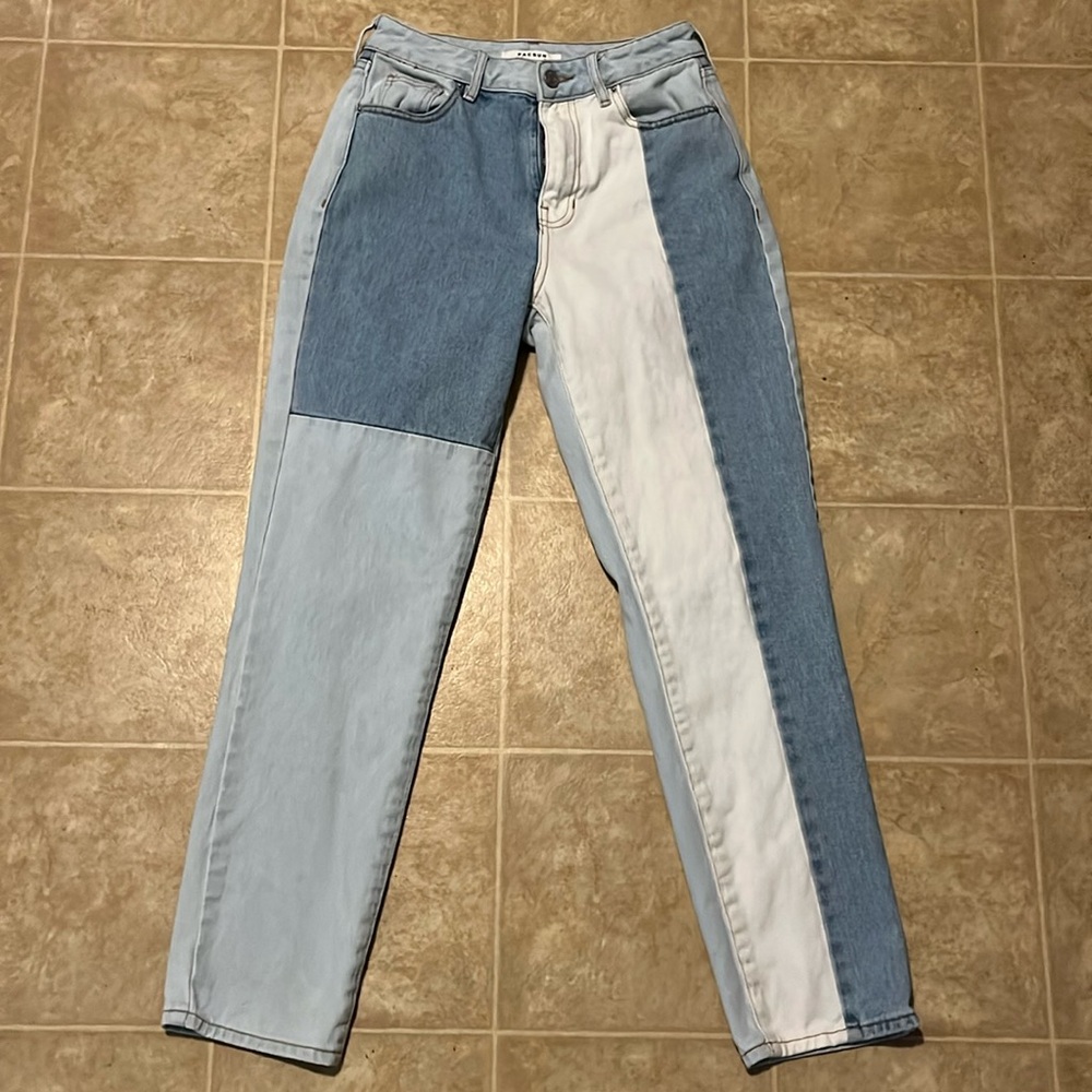 Pacsun patchwork denim mom jeans